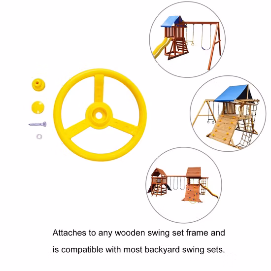 Spielplatz-Zubehör, Schaukel-Set, Zubehör, Kunststoff-Spielzeug, Lenkrad für Holz-Hinterhof-Spielset